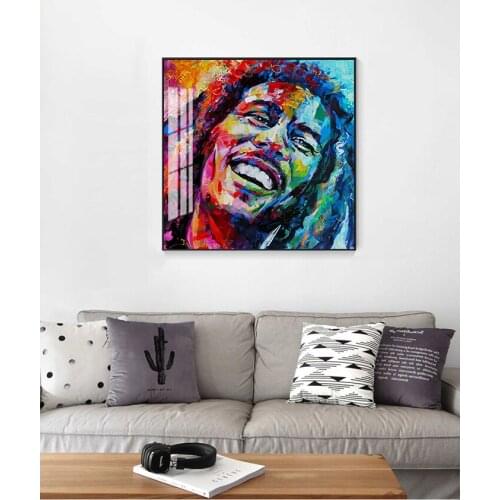 For Living Room Bedroom NO FRAME Watercolor Famous Bob Marley Portrait Posters Canvas Painting Wall Art Pictures