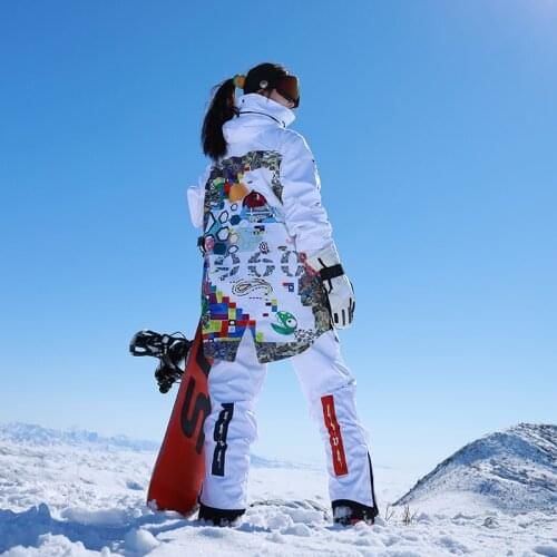 2021 New Winter Oversize Ski Suit Men Women Warm Windproof Waterproof Ski Jacket Detachable Ski Pants Skiing Snowboarding Set