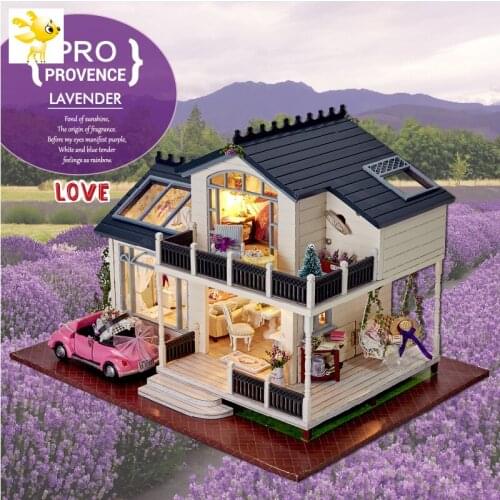 DIY Doll House Miniature Dollhouse With Furnitures Wooden House Miniaturas Toys For Children New Year Christmas Gift A