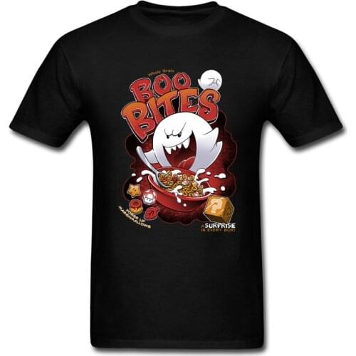 Evil Boo Bites Ghost Monster Tshirt 100% Cotton Man Short Sleeve T Shirts Fashionable Tops Shirts New Design Round Neck T Shirt