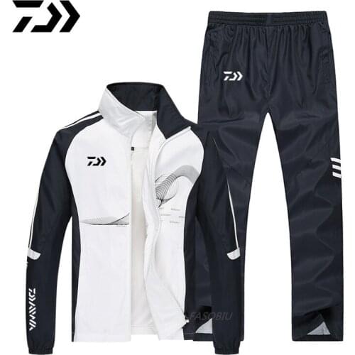 Daiwa Spring Autumn Mens Trend Fishing Clothes Outdoor Sport Hiking Fishing Suits Windproof Thin Quick Dry New Fishing Set