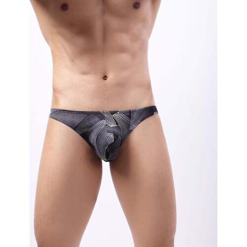 Men Underwear Sexy Underpants Cotton Briefs Fashion Printing Male Low Waist Briefs Breathable U Convex Pouch Panties Lingerie