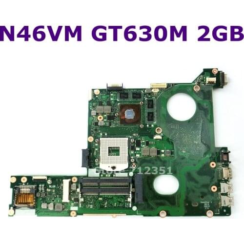 N46VM GT630M 2GB N13P-GL-A1 Mainboard For ASUS N46VM N46VZ N46VJ laptop motherboard 60-N8IMB1400 DDR3 100% Tested working well