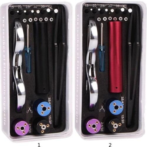 1set 6 in 1 Vape DIY Tool Kit Coil Jig Coiler Heating Wire Wick Tool for DIY RDA RBA Atomizer Mod 2019 New Support Dropshipping