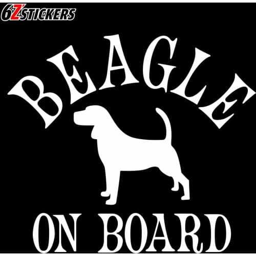 Sixsub 1pcs 35X30CM Beagle on board Car Styling Sticker Funny Car Stickers and Decals