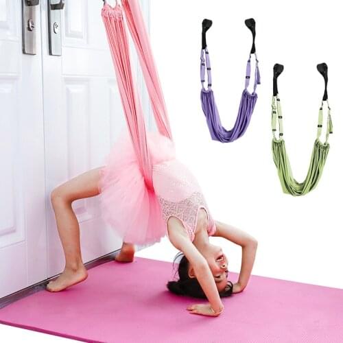 Yoga Wall Rope Adjustable Backbend Training Belt Anti-gravity Aerial Yoga Strap Hammock Dance Leg Waist Stretch Fitness Home Gym