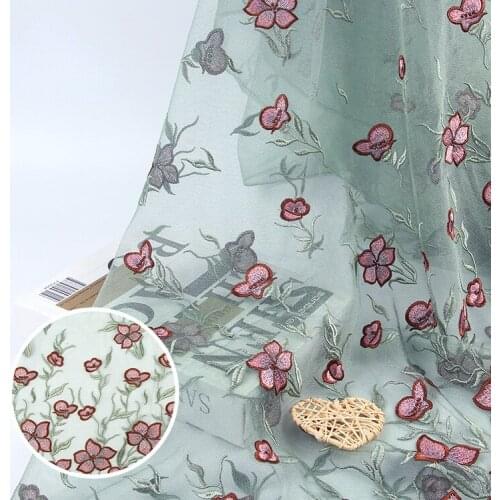 New embroidery mesh multicolor small broken flower water-soluble embroidery dress embroidery lace fabric