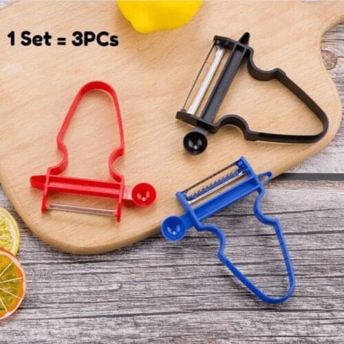 Super Three-piece Peeler Slicer Shredder Peeler Julienne Cutter Multi Stainless Steel Blade Grater Zesters Kitchen Accessories