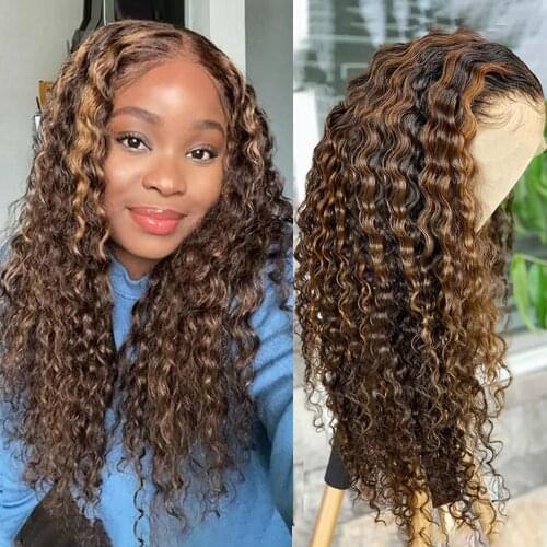 4/27 Highlight Wig Human Hair 4x4 Closure Wig Remy Human Hair Wigs Transparent Blonde Lace Front Wig Human Hair Malaysia Tahikie