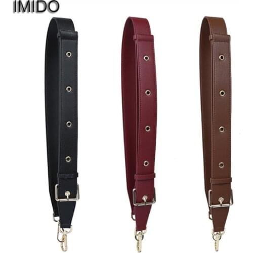 IMIDO Sale Adjustable 100-129cm Long bag Strap for Handbags Women pu Leather replacement straps shoulder belt accessories STP116