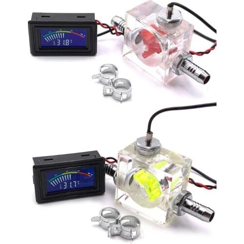 Universal LED Thermometer with 2 Barbs for Water Cooling Liquid Cooler Computer Accessories