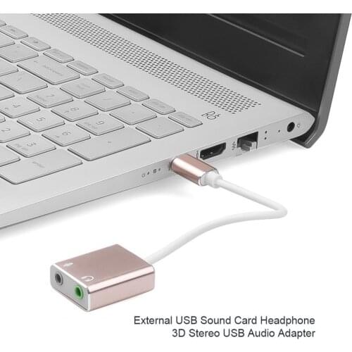 USB 7.1External Sound Card Type C USB to AUX Jack 3.5mm Earphone Adapter Audio Mic Sound Card Free Drive for Computer Laptop