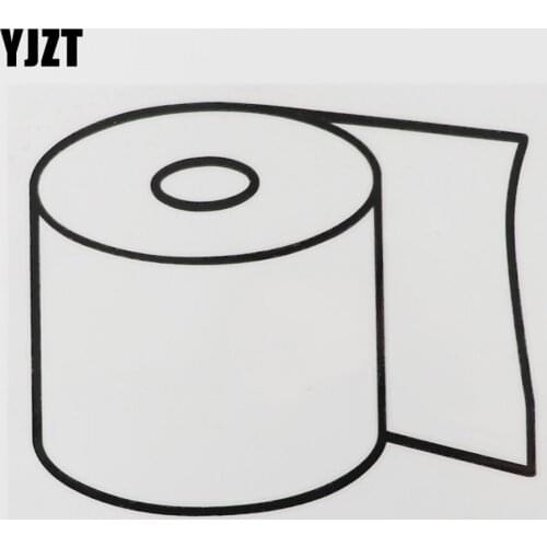 YJZT 14.3CM×11.7CM Roll Of Paper Car Sticker Furniture Products Vinyl Decal Black/Silver 13E-0082