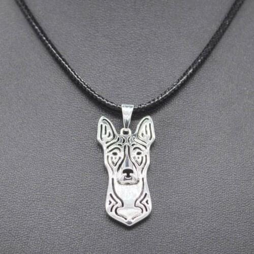 Rope Chain Necklace Womens Jewelry Dog Necklaces Lovers' Metal Basenji Pendant Necklaces Drop Shipping