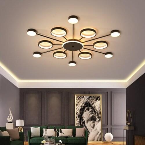 Gold chandelier LED round chandelier For Living Bedrom Lights Remote Control Lower Ceiling Home lustre design luxury chandelier