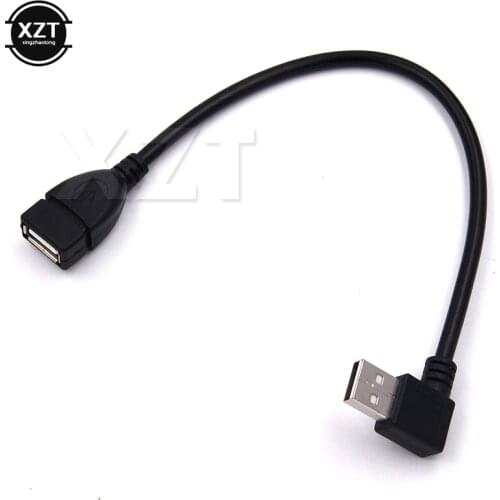 1pc High Quality Left Angled 90 Degree USB 2.0 Type A Male to Female USB Cable Extension Cable Cord