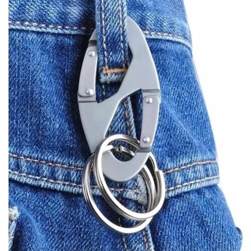 2Pcs Portable 8 Shape Carabiner Mini EDC Keychain Portable Outdoor Hook Hang Buckle Clasp High Quality Multi-function Ring key