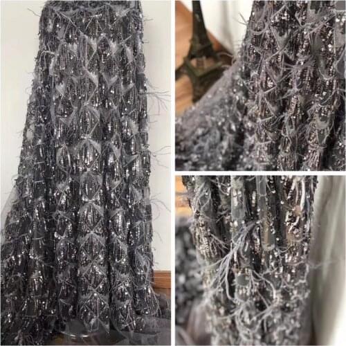 2018 new style 5yards/bag XX247# 4 coloured fringed spears lace fabric for bridal wedding dress/sawing Free shipping