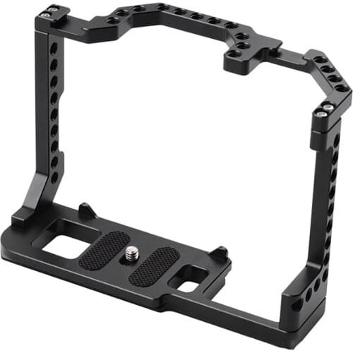 Aluminium Camera Cage for Canon EOS 90D/80D/70D Cold Shoe Mount 1/4 To Microphone Monitor LED Quick Release Tripod Support Cage