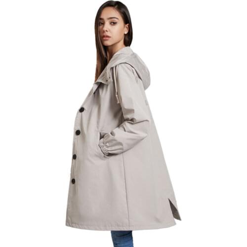 Женские тренчи с капюшоном BeckyWalk China At AliExpress
