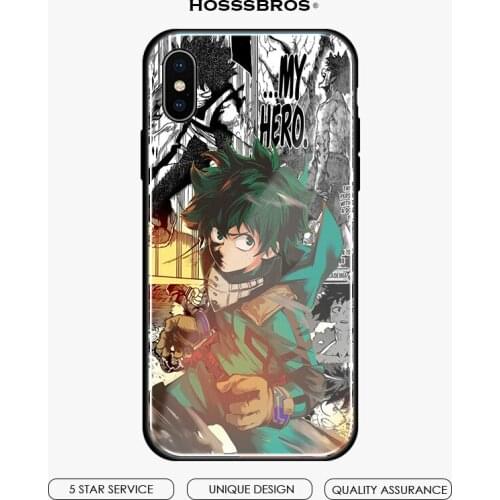 Izuku Midoriya My Hero Academia Glass Soft silicone Phone Case Shell Cover For iPhone 5 5S SE 6 6S 7 8 Plus X Xr Xs 11 Pro Max