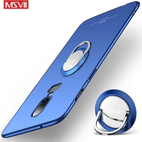 For Oneplus 6 Case Msvii Finger Ring Slim Matte Coque One Plus 6T Case OnePlus 6T Car Holder Cover Oneplus6T One Plus 6 T Cases