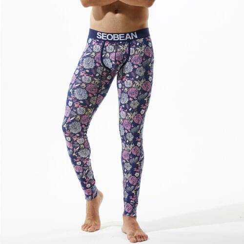 SEOBEAN New coming Mens sexy COTTON Long johns Low Rise Thermal Underpants leggings
