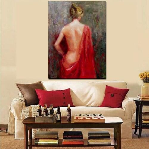 Female Sexy Woman Nude Portraits Oil Painting HD Print Girl Body on Canvas Wall Art Picture for Living Room Sofa Cuadros Decor