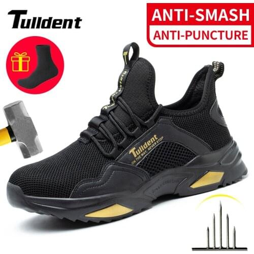 Safety Shoes Men Anti-Smashing Steel Toe Cap Puncture Proof Construction Lightweight Breathable Sneaker Work Boots Women Quality