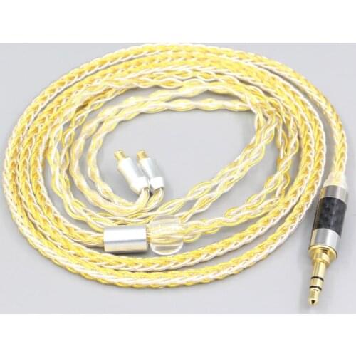 LN007310 8 Core OCC Silver Gold Plated Earphone Cable For Audio Technica ath-ls400 ls300 ls200 ls70 ls50 e40 e50 e70 312A