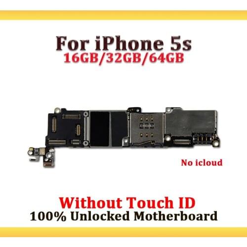 Clean icloud Motherboard For iphone 5s Motherboard Without Touch ID,Unlocked For iPhone 5s With IOS System Logic Main Board