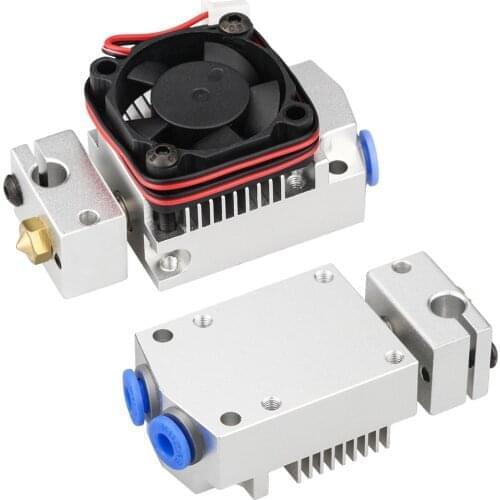 Upgraded 12v/24v Cyclops Multi-color Extruder 2 In 1 Out 2 colors Hotend Bowden with Titan / Bulldog Extruder F/ 3D Printer