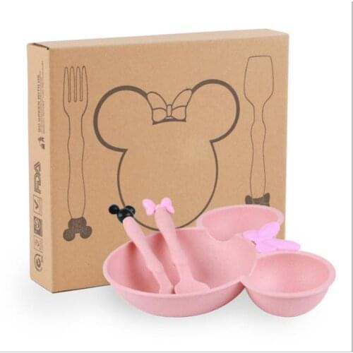 Kids Children Baby Girls Boys Dinnerware 3 pcs Sets Kitchen Tablbware 2pcs Spoons + 1 Bowl Cute Creative