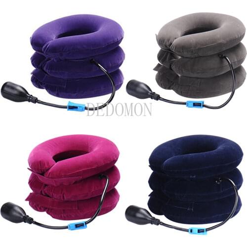 Neck Stretcher Inflatable Air Cervical Traction 1 Tube Neck Massage Support Cushion Devices Orthopedic Pillow Collar Pain Relief