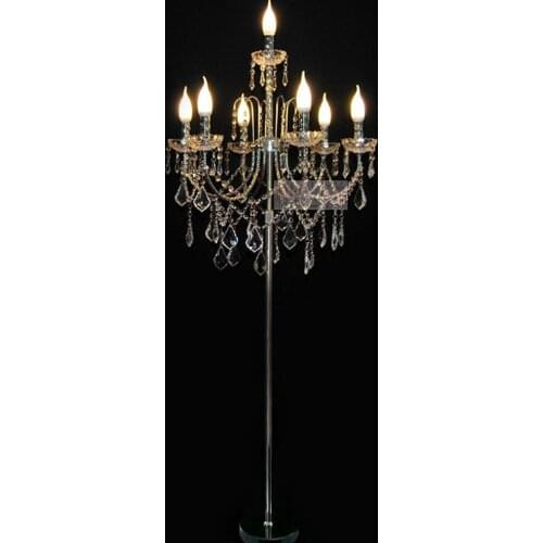 New luxury classic crystal floor lamp LED bedroom living room indoor home lighting