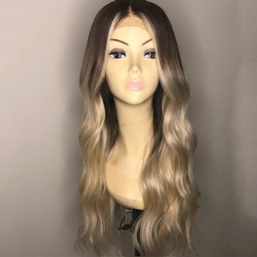 Ash Blonde #1bT613 Human Hair Wigs Pre Plucked Ombre 613 Lace Front Wig Silky Straight Brazilian Remy Hair 13x6 Lace Wigs