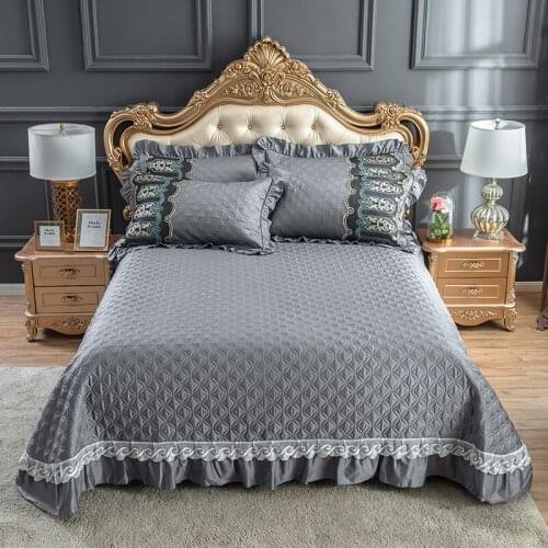 100%Cotton Quilted Bedspread with Pillow shams Overside 98"x106" Bed Cover All Season Premium Cotton Bedding set Queen King size