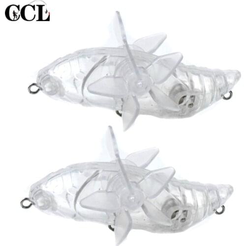 CCLTBA 10pcs/lot Blank Topwater Cicada Fishing Lures 7.5cm 13.3g Floating Unpainted Insect Hard Baits DIY Fishing Tackle