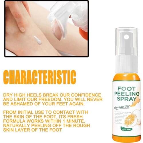 30/100ml Foot Exfoliating Spray To Remove Dead Skin Remove And Knees Care Feet Elbows On Product Calluses Foot To Crusty An A7I9