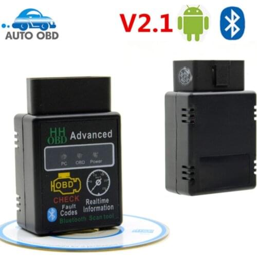 HHOBD Advanced ELM327 Bluetooth OBD2 V2.1 Check Fault Code Erase Trouble HH OBD V2.1 Code Scanner for Car Diagnostic FREE SHIP