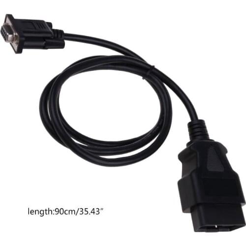 Universal OBD2 16Pin TO DB9 RS232 Adapter Cable Car Auto Diagnostic Interface Q9QD
