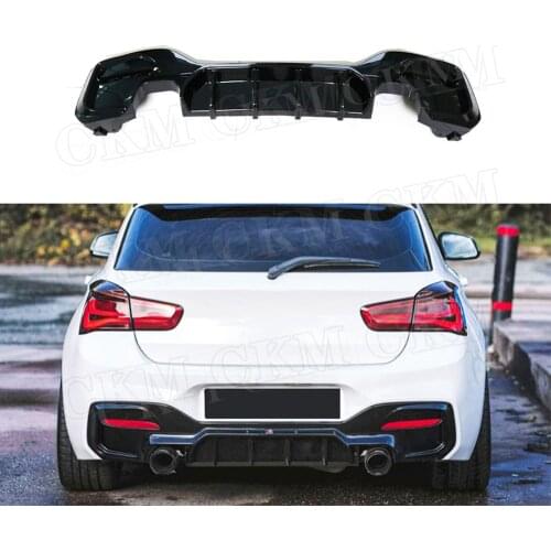 Carbon Fiber/ABS material Rear Bumper Diffuser For BMW 1 Series M Sport F20 F21 M135i M140i 2017 2018
