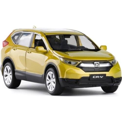 1:32 High Simulation Scale Pull Back Honda CRV Alloy Car 6 Open Door MusicFlash Car Model Toys Metal Diecast Golden