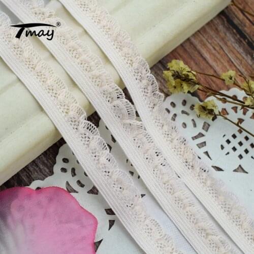 #209 light pinkish purple Bra edge Lace Elastic Trim with small circles Scallop diy Clothes underwear Pants Waistband hairbands