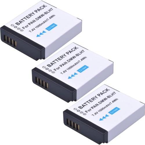 3Pcs High-Quality DMW-BLH7 BLH7 DMW-BLH7PP DMW-BLH7E Batteries for Panasonic DMC-GM1 GM1 DMC-GM5 GM5 DMC-GF7 GF7 DMC-GF8 GF8