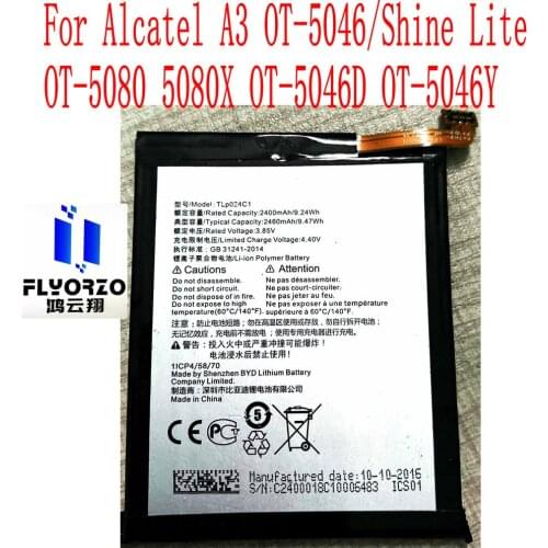 High Quality 2400mAh TLP024C1 Battery For Alcatel A3 OT-5046/Shine Lite OT-5080 5080X OT-5046D OT-5046Y Mobile Phone