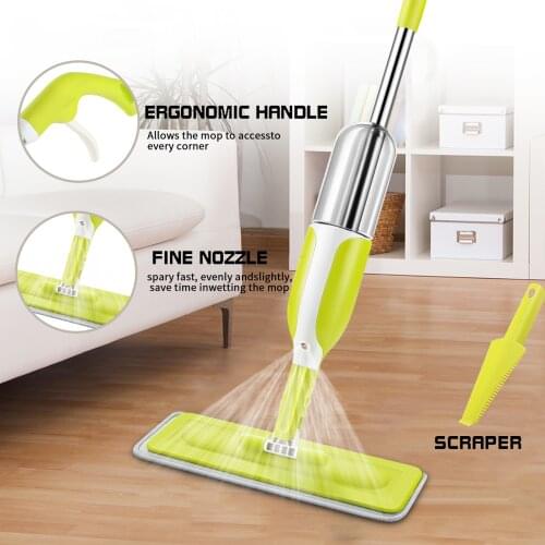 Automatic Spray Mop With Reusable Microfiber Mop Cloth New Avoid Hand Washing Squeeze Mop Household Broom Floor Cleaning Tool