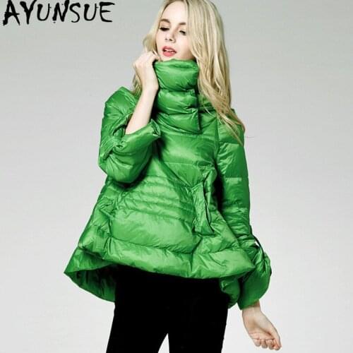 AYUNSUE 2020 New Short Womens Down Jacket White Duck Down Coat Korean Light Womens Coats Winter Autumn YD-15083002 KJ3741