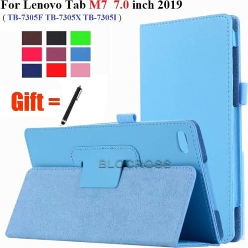 Funda Case for Lenovo Tab M7 2019 TB-7305F TB-7305X TB-7305I 7.0 inch Folding Case Lightweight Capa Tablet Stand Shell with pen