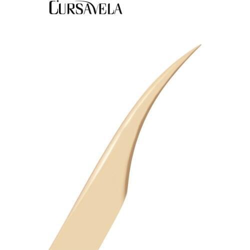 Cursavela Professional Stainless Steel Lashes Tweezer 1PCS Volume Lashes ExtensionTweezers Grafting Eyelash Makeup Tool Vendor